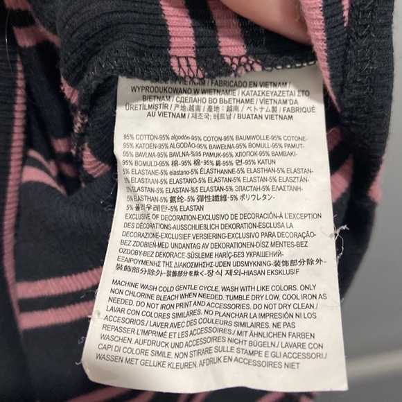 Vans Lizzie Armanto Size Small striped bodysuit EUC - Picture 6 of 10